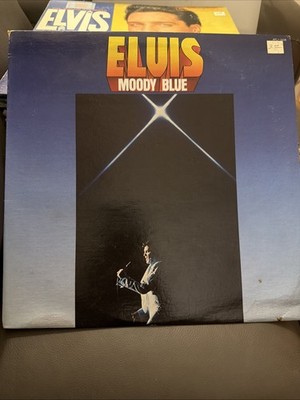 Elvis Presley ''Moody Blue'' 1977 Translucent Blue Vinyl LP RCA AFL1-2428