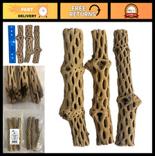 Natural Cholla Wood 3 Pieces 12 for Shrimp Habitat, Hermit Crabs, Aquarium Deco