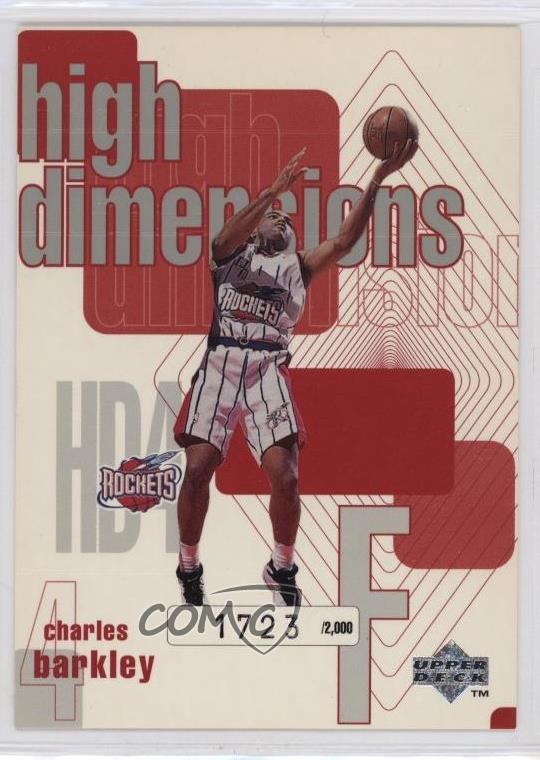 1997-98 Upper Deck High Dimensions 1723/2000 Charles Barkley #HD4 HOF 07v8
