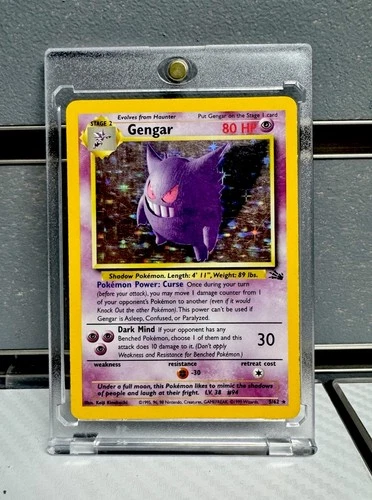 Vintage Pokémon Gengar 5/62 Fossil 1999 Holographic Rare WOTC