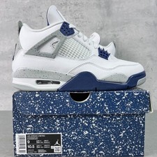 Nike Air Jordan 4 "Midnight Navy" Men's Retro Basketball Shoes Mid Top