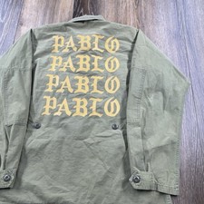 Chaqueta Militar Kanye West Life Of Saint Pablo Para Hombre L Verde Abrigo de Combate Tour