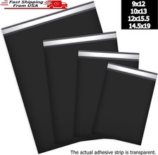 Black Poly Mailers Plastic Envelopes Shipping Bags 9x12 10x13 12x15.5 14.5x19