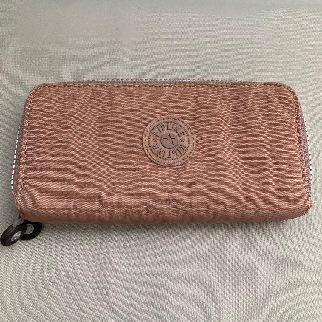 Kipling Nylon Wallet Brown Durable Lightweight 7.… - image 1