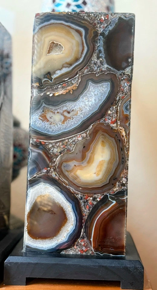 12.5"x5"x6.5" Handmade Agate Stone Table  Lamp Weighs over 3kg - Image 3 of 4