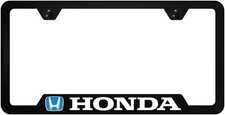 UV Print Black Polycarbonate License Plate Frame for Honda (Blue)