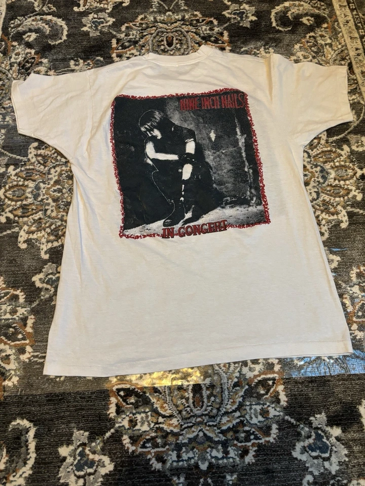 Vintage 90s NIN Parking Lot Boot T Shirt Large - Image 3 of 4