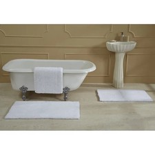 BETTER TRENDS MICRO PLUSH COLLECTION BATH RUG COLOR WHITE SIZE 17IN X 24 IN NEW