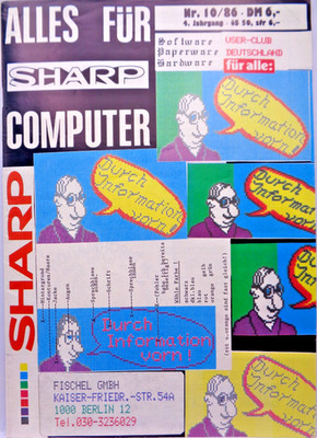 SHARP - ALLES FÜR SHARP COMPUTER - AUSGABE: 10/86 (FISCHEL - MAGAZIN) #2DE
