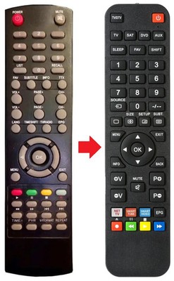 Fernbedienung passend für TVSTAR T1010-HD-USB-PVR | T1010HDUSBPVR | T7100