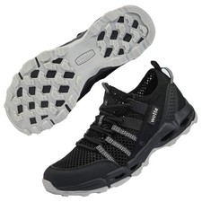 Women's Hiking Water Shoes Quick Dry Outdoor Sport Sneakers (Black, Size9.5)