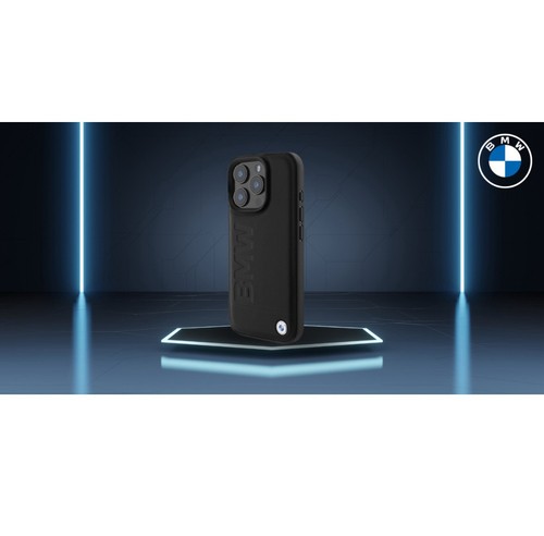 BMW Handyhülle für iPhone 16 Pro - Echtleder - Schwarz - Bild 2 von 3