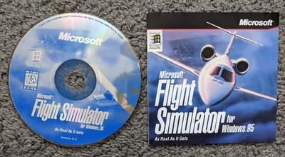 VTG 1996 PC CD-ROM GAME FLIGHT SIMULATOR PLANE 6.0 WINDOWS 95 MINT DISC