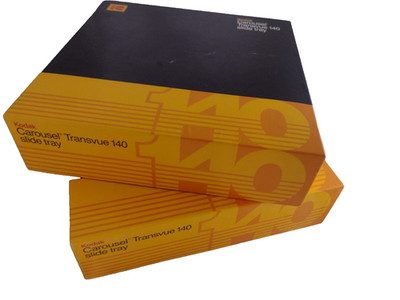 KODAK ~ Carousel Transvue 140 Slide Tray ~ #B140T ~ Set Of Two Trays