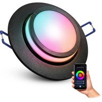 Lago Einbaustrahler Schwarz Schwenkbar Smart Rgb Wlan Led 4W Dimmbar Deckenlampe