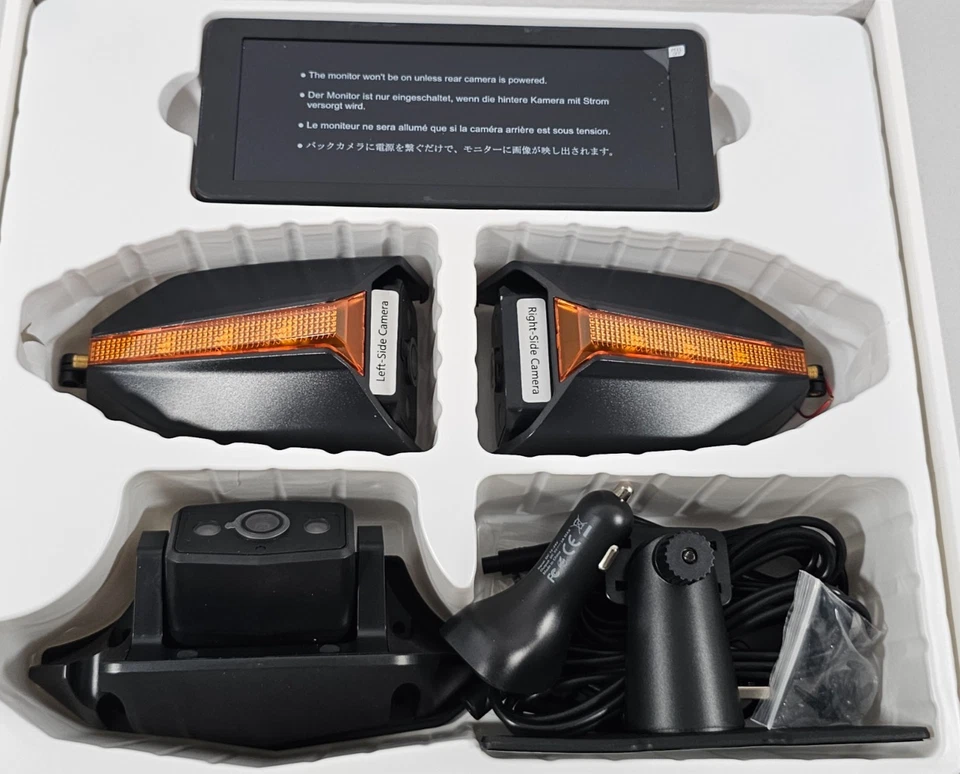 3x Wireless Backup Cameras 1080p 7" Screen IP69 Waterproof for Truck Bus Trailer - Image 2 of 4