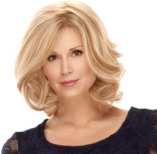 Short Curly Blonde Mix Synthetic Hair Wigs Heat Ok Women Soft Natural Daily