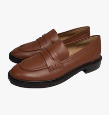 Madewell The Vernon Loafers Womens 8 Dried Maple Brown Leather Shoes Preppy