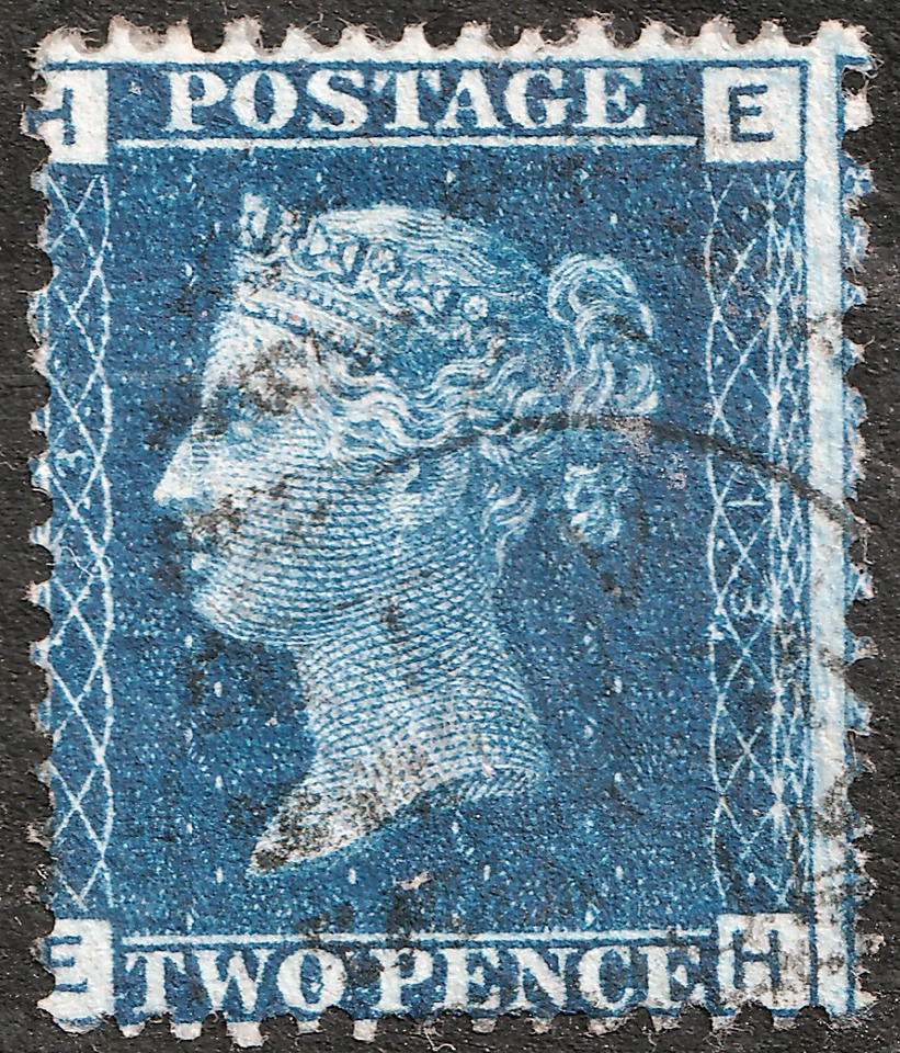 1869 SG47i 2d BLUE PLATE 13 WATERMARK INVERTED VERY FINE USED (EH) - Image 2 of 3