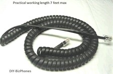 5-Pack Lot Flat Black 9ft Zultys IP Phone Handset Cord 33G 33i 35G 45G Curly