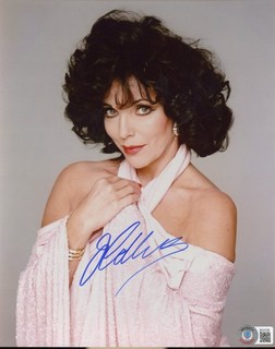 Joan Collins Actress Dynasty Signed 8x10 Color Photo AUTO BAS Beckett COA