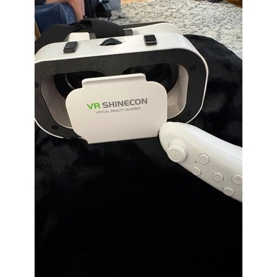 VR Shinecon Virtual Reality Glasses White VR Headset with Remote Control