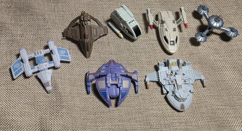 Lot Of Seven Harder To Find Galoob Star Trek Micro Machines Used Good Condition