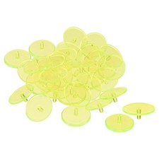 50Pcs 24mm Plastic Golf Ball Marker FLAT POSITION MARK Transparent