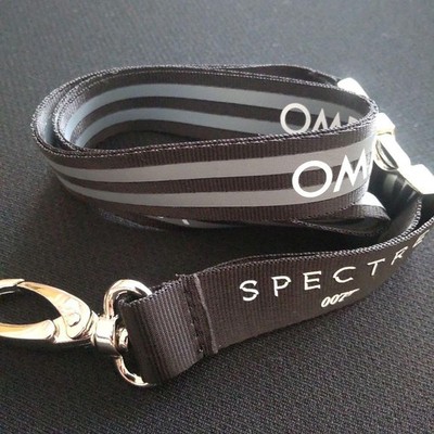 OMEGA 007 SPECTRE James Bond Neuheit Umhängeband Schlüsselband schwarz grau