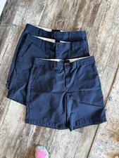 3 pair men’s red kap navy blue work chino shorts 36/38