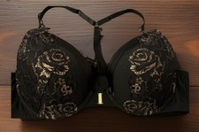 Cacique Front Close Push Up Plunge Lace Racerback Bra 44C