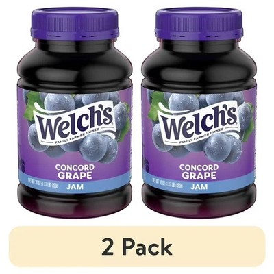 (2 pack) Welch's Concord Grape Jam, 30 oz Jar...
