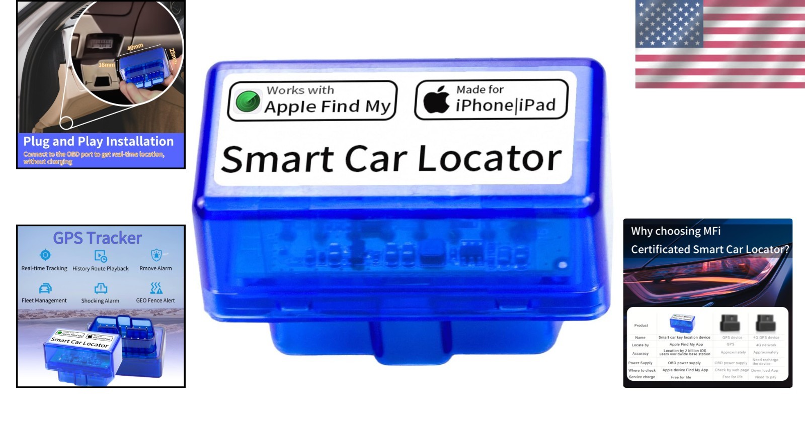 GPS Car Tracker Real Time Device Locator Remote Control Anti-theft Device 4G