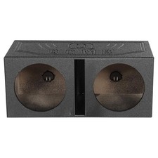 DUAL 15" SLOT-VENTED SUBWOOFER BOX ENCLOSURE 2.3 ft  PER SUB w/ BLACK FINISH