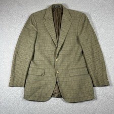Vintage Polo Ralph Lauren Blazer Mens 42 Sport Coat Italy Wool Cashmere Plaid