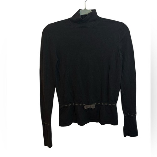Loewe Wool Cashmere Turtleneck Bow Sweater Women's Size Large