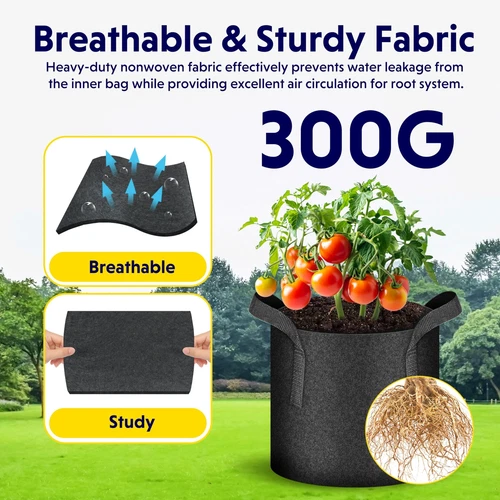 5-24Pack Garden Grow Bag/Rooty Bag Heavy Duty Non-Woven Plant Fabric Pot Contain - Picture 142 of 143