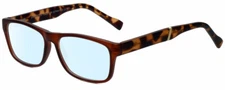 Gotham Premium Flex 29 Unisex Designer Blue Light Blocking Glasses in Brown 53mm
