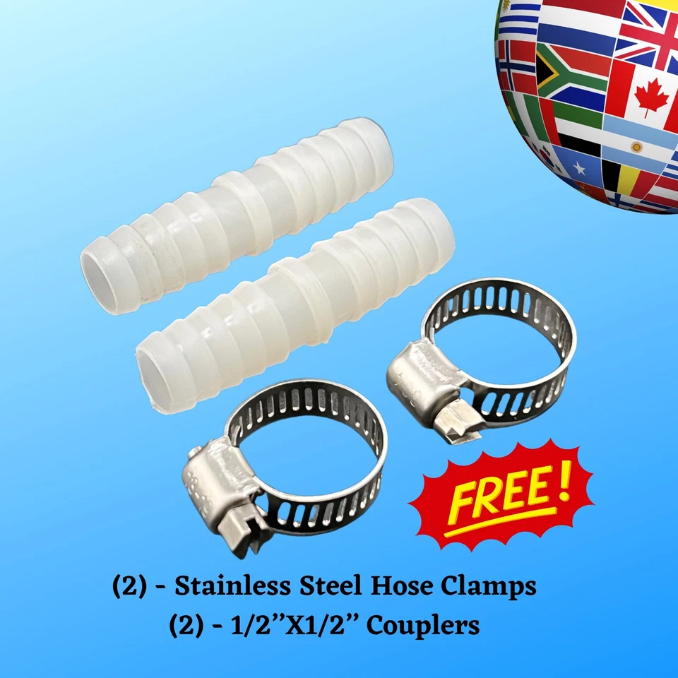 100 футов - 1/2 дюйма внутренний диаметр - самопускающийся утяжеленный воздушный шланг аэрация рулон трубки воздушной линии - Изображение 2 из 4