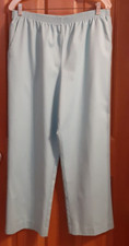 Alfred Dunner Blue Slacks Pockets Elastic Waist Misses Size 12
