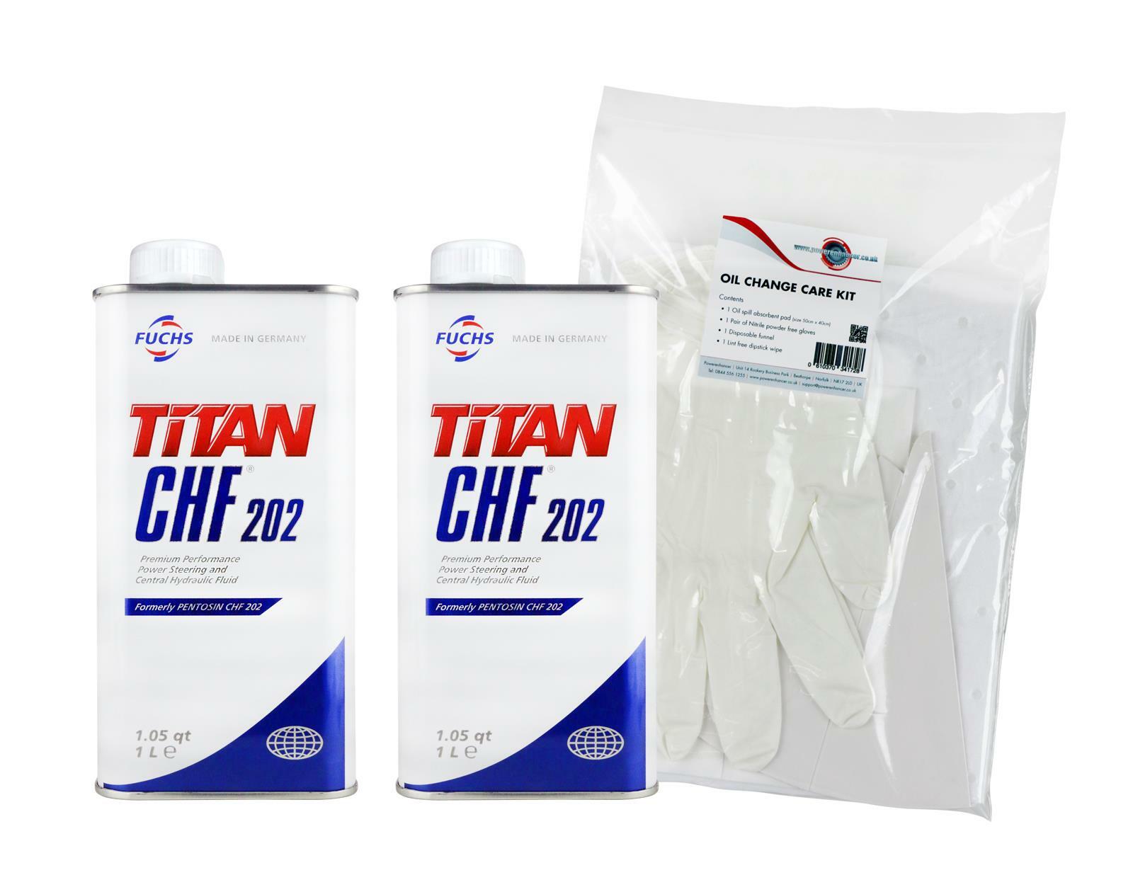 Fuchs Titan CHF 202 1L Hydraulic, Power Steering Fluid, OE VW - Pack of 2