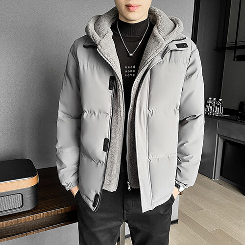 Men's Large Size Cotton Coat Winter Loose Thickened Fleece Cotton Hooded Coats - Bild 5 von 20