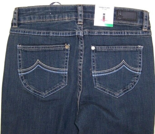 Buffalo Girls Skinny Cut Flare Leg Denim Jeans NWT Size 10R Dark Wash - Picture 3 of 6