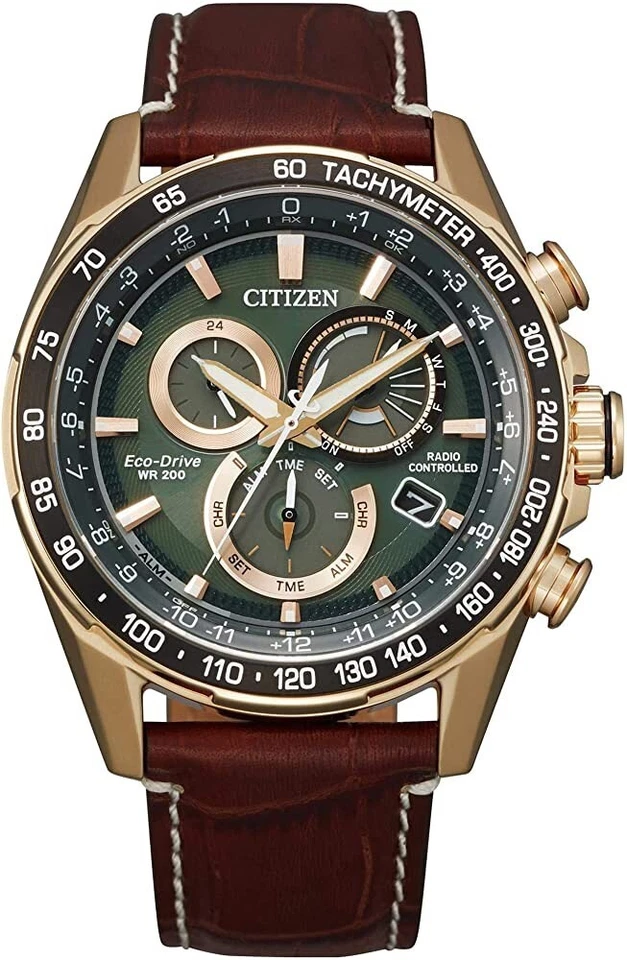 全新 Citizen 棕色皮革替换表带 适用于 CB5919-00X — 第 4/4 张图片