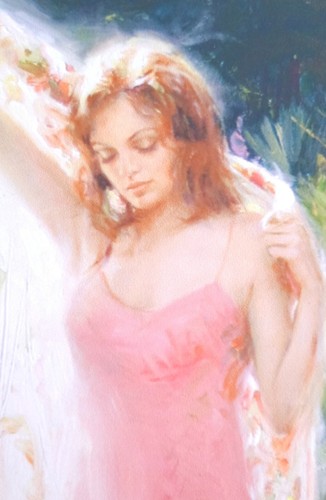 Vidan HAND SIGNED art print 90/295 Artist Pino Nephew Woman portrait Untitled #3 - Picture 4 of 9