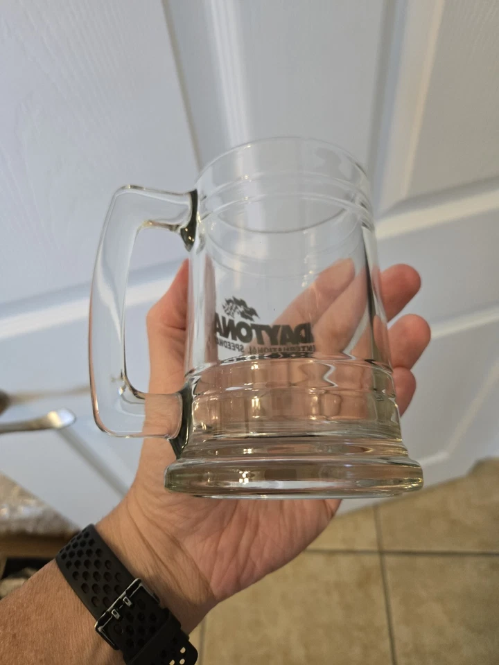 Glass Stein Mug DAYTONA International Speedway RACING Nascar Collectible 5.5" - Image 4 of 4