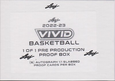 2022-2023 Leaf  Vivid Basketball 1 of 1 Pre Production Box