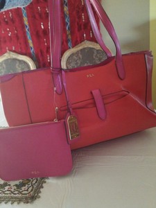 ralph lauren orange handbag