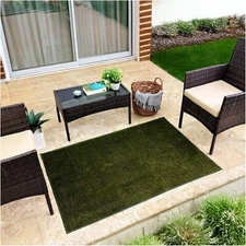 Koeckritz Tweed Premium Trail Mix Indoor/Outdoor Turf Rug Patios, Pools, & Decks