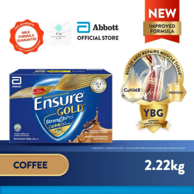 1 X Abbott Ensure Gold Coffee Flavored 2.22kg for Middle-Age & Elderly